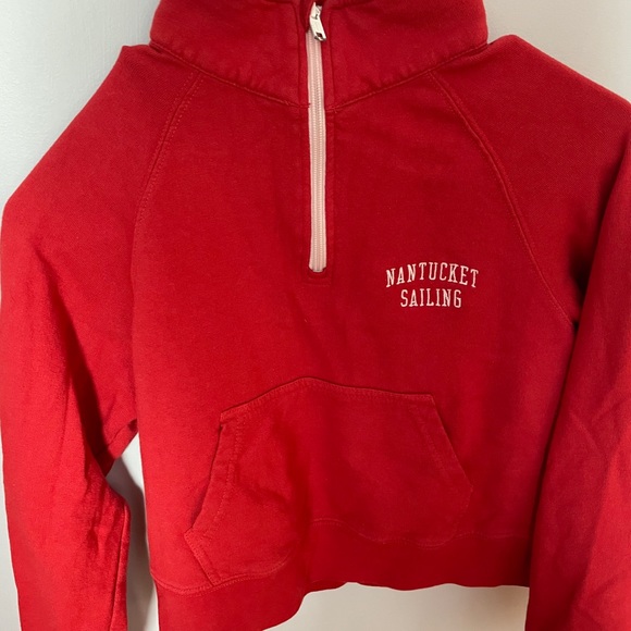 Brandy red cropped hoodie - Picture 2 of 2